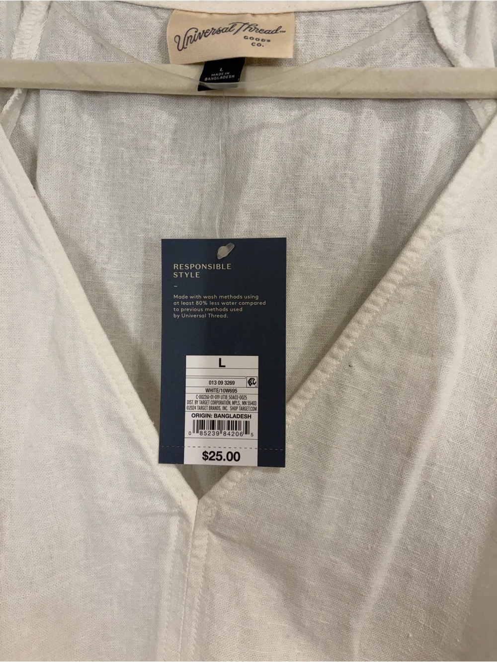Universal Thread White V-Neck Tiered Mini Dress - Picture 3 of 7